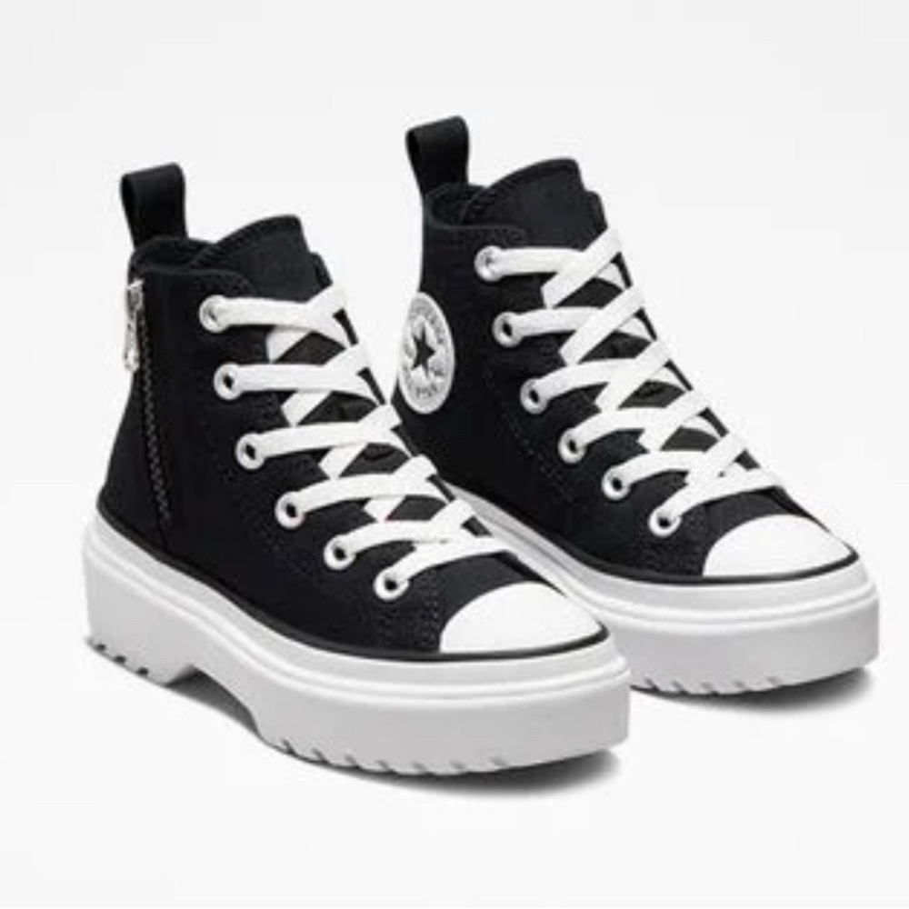Classic Black High-Top Kids Sneakers Size 13